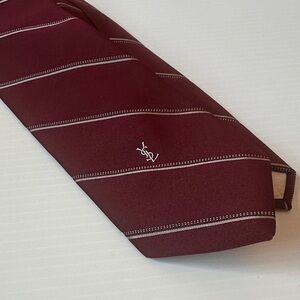 YSL Men’s Tie Yves Saint Laurent Burgandy